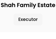 The invitation card showing the Executor role